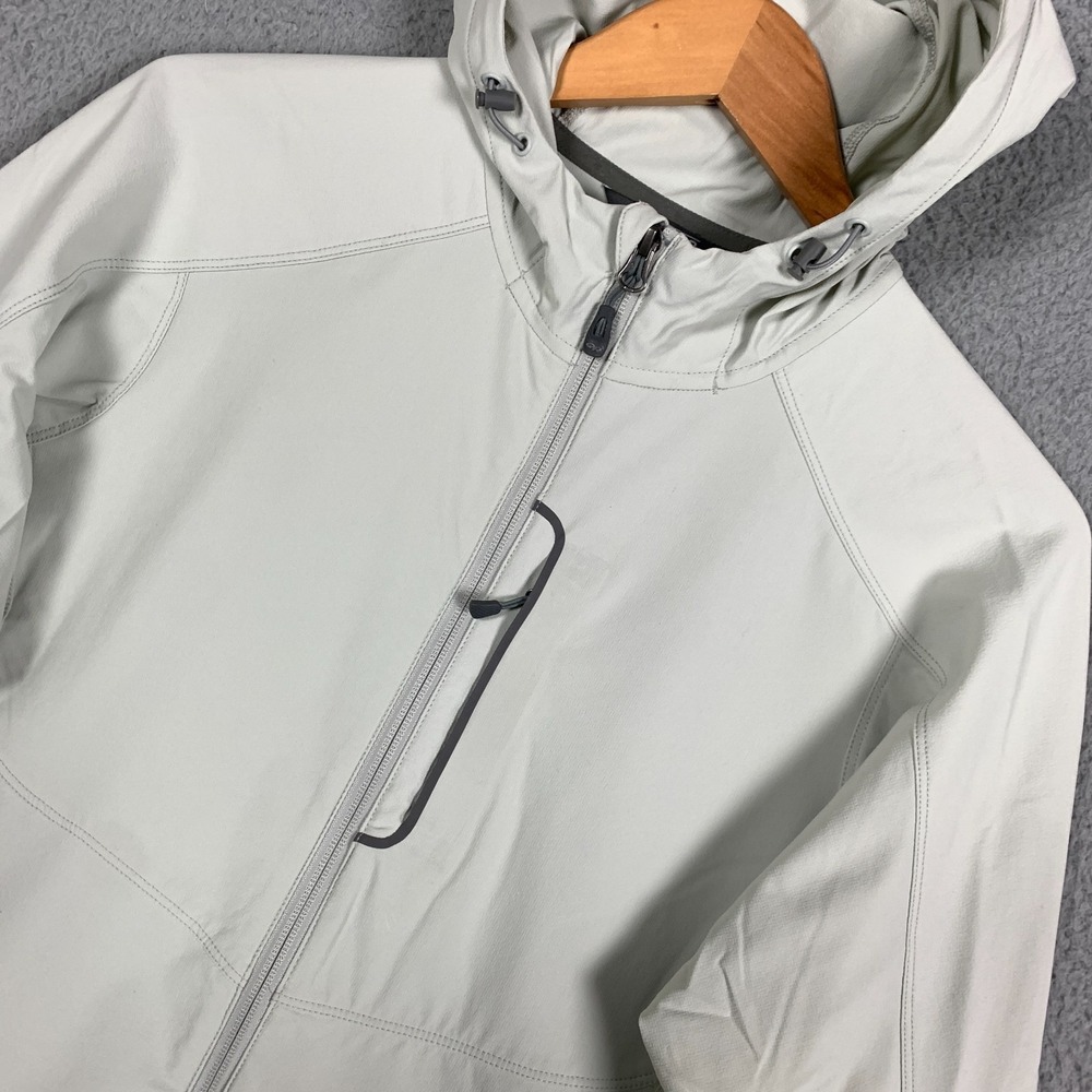 Outdoor Research Ferrosi Jacket Women's Large Ivory/Gray Hooded Softshell Hiking